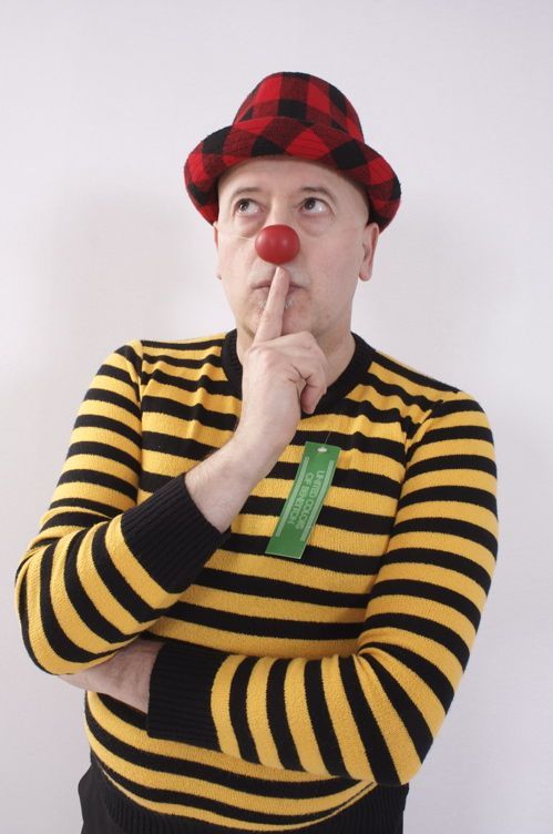 photo clown penseur